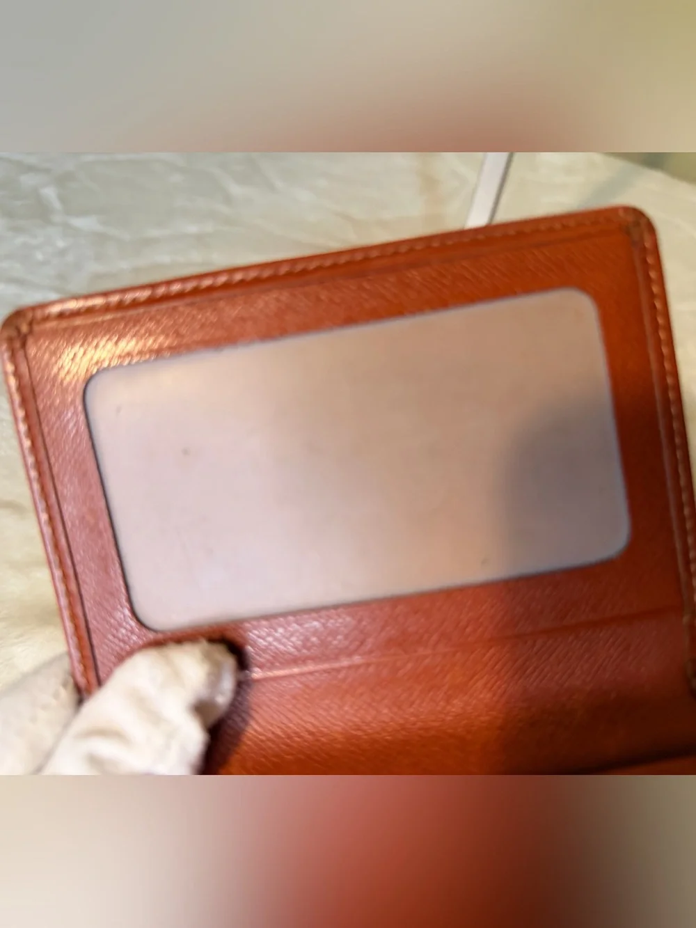 Louis Vuitton Epi Leather Card Holder in Cognac Brown